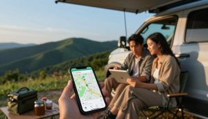 trajet camping car